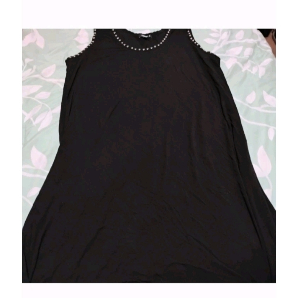 Elegant Black Studded Mini Dress